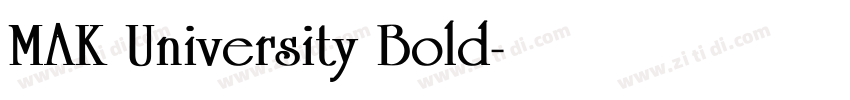 MAK University Bold字体转换